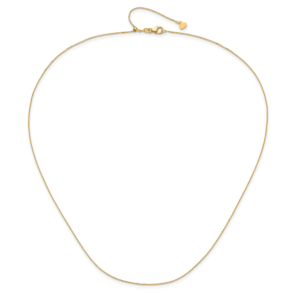 Leslie's 14K Adjustable 1mm D/C Cable Chain - Image 4