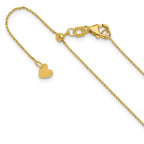 Leslie's 14K Adjustable 1mm D/C Cable Chain