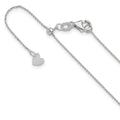 Leslie's 14K White Gold Adjustable 1mm D/C Cable Chain