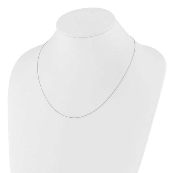 Leslie's 14K White Gold Adjustable 1mm D/C Cable Chain - Image 3