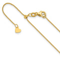 Leslie's 14K Adjustable .7mm Round Cable Chain