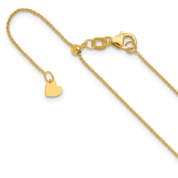 Leslie's 14K Adjustable .7mm Round Cable Chain