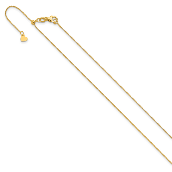 Leslie's 14K Adjustable .7mm Round Cable Chain - Image 2