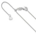 Leslie's 14K White Gold Adjustable .7mm Round Cable Chain