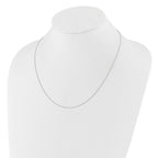 Leslie's 14K White Gold Adjustable .7mm Round Cable Chain - Image 3