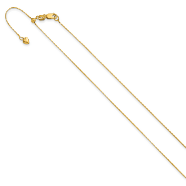 Leslie's 14K Adjustable .55mm Baby Box Chain - Image 2
