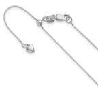 Leslie's 14K White Gold Adjustable .55mm Baby Box Chain