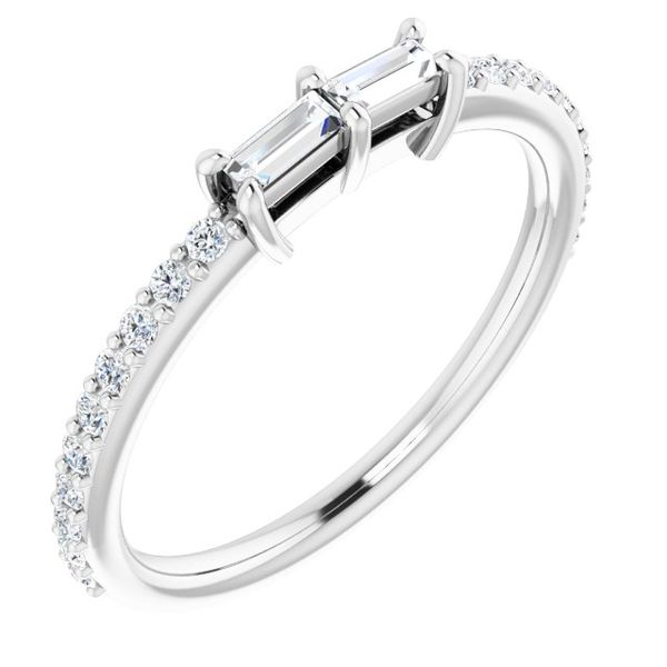 Accented Two-Stone Ring