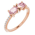 Accented Two-Stone Ring
