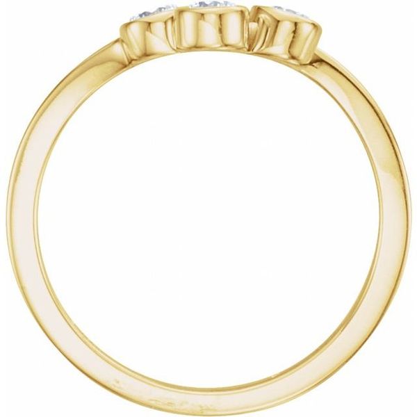 Three-Stone Bezel-Set Ring - Image 2