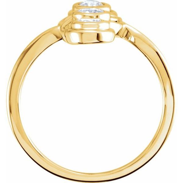 Three-Stone Bezel-Set Ring - Image 2