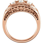 Three-Stone Leaf Ring - Image 2