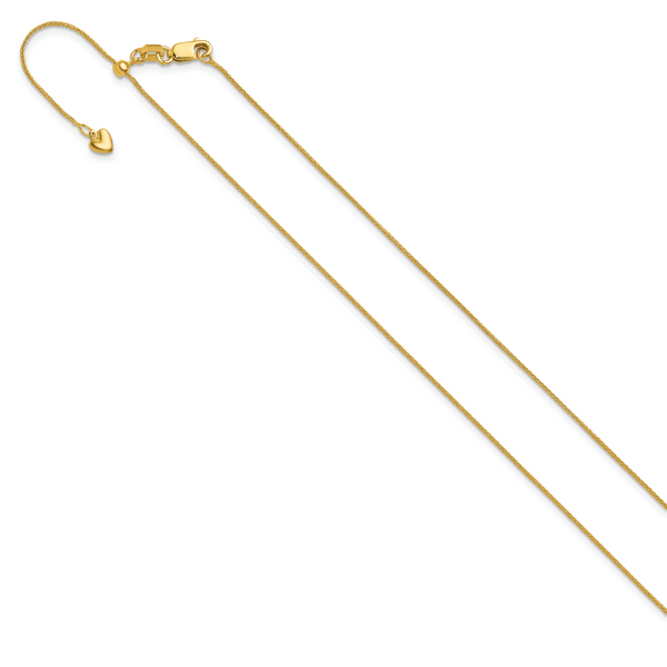 Leslie's 14K Adjustable .85mm Wheat Chain - Image 2