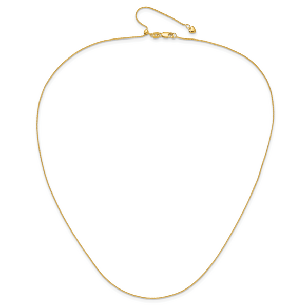 Leslie's 14K Adjustable .85mm Wheat Chain - Image 4