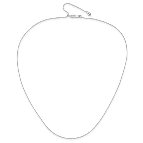 Leslie's 14K White Gold Adjustable .85mm Wheat Chain - Image 4