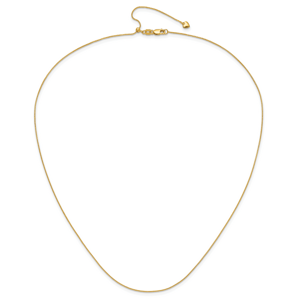 Leslie's 14K Adjustable .8mm D/C Wheat Chain - Image 4