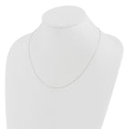 Leslie's 14K White Gold Adjustable .8mm D/C Wheat Chain - Image 3