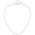 Leslie's 14K White Gold Adjustable .8mm D/C Wheat Chain - Image 4