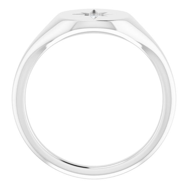 Oval Starburst Signet Ring - Image 2