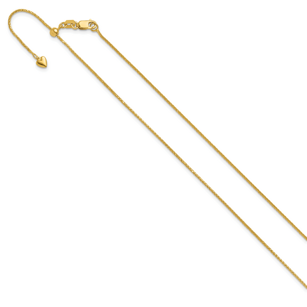 Leslie's 14K Adjustable .95mm D/C Wheat Chain - Image 2