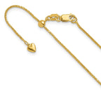 Leslie's 14K Adjustable .95mm D/C Wheat Chain