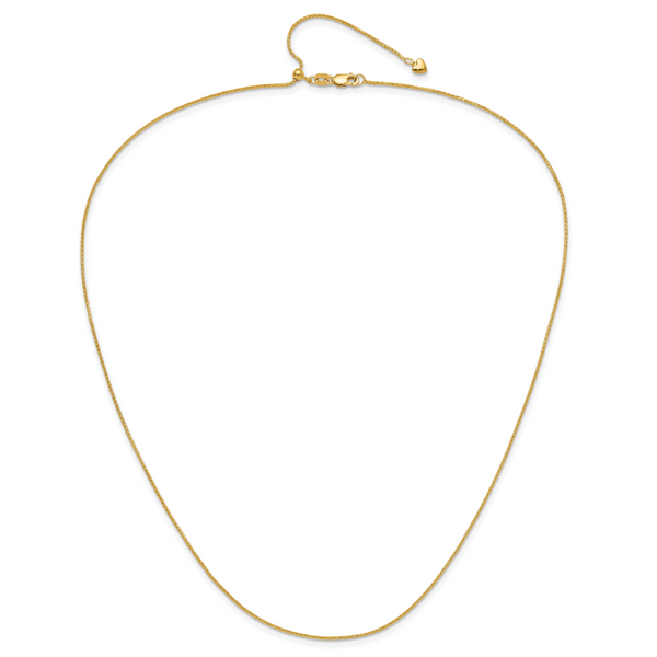Leslie's 14K Adjustable .95mm D/C Wheat Chain - Image 4