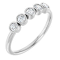 Five-Stone Bezel-Set Ring