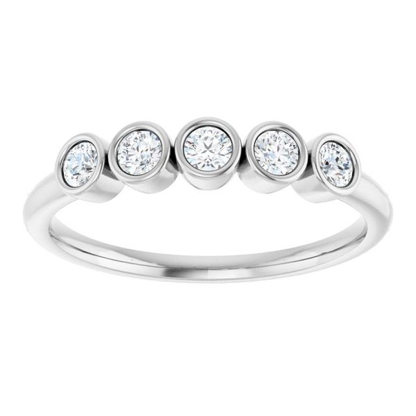 Five-Stone Bezel-Set Ring - Image 3