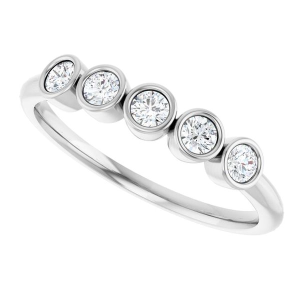Five-Stone Bezel-Set Ring - Image 5