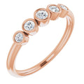 Graduated Bezel-Set Ring