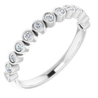 Bezel-Set Stackable Ring