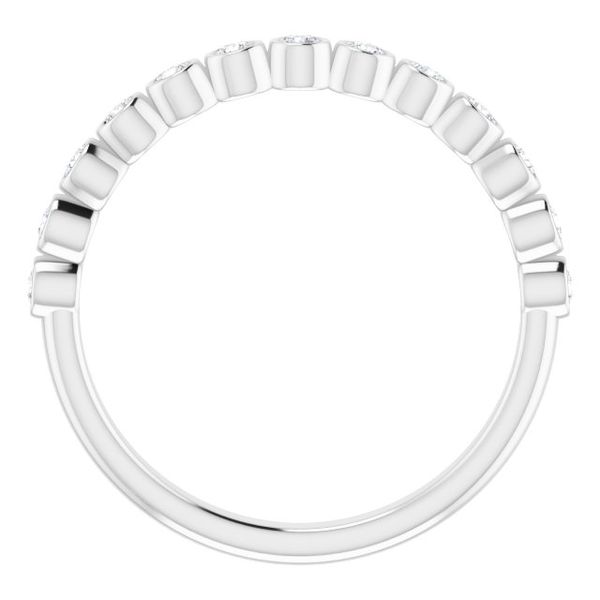 Bezel-Set Stackable Ring - Image 2