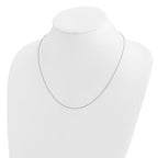 Leslie's 14K White Gold Adjustable .95mm D/C Wheat Chain - Image 3