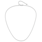Leslie's 14K White Gold Adjustable .95mm D/C Wheat Chain - Image 4