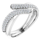 Pavé-Style Bypass Ring