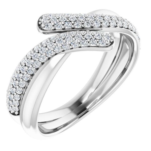 Pavé-Style Bypass Ring
