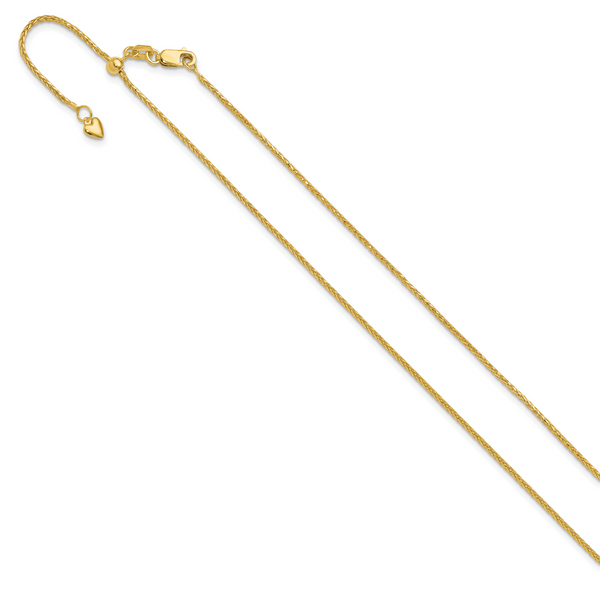 Leslie's 14K Adjustable 1.2mm D/C Wheat Chain - Image 2