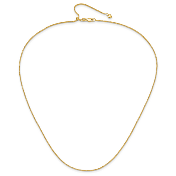 Leslie's 14K Adjustable 1.2mm D/C Wheat Chain - Image 4