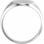 Engravable Square Signet Ring - Image 2