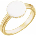 Round Signet Ring