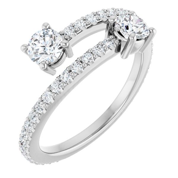Two-Stone Bypass Ring