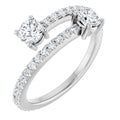 Two-Stone Bypass Ring