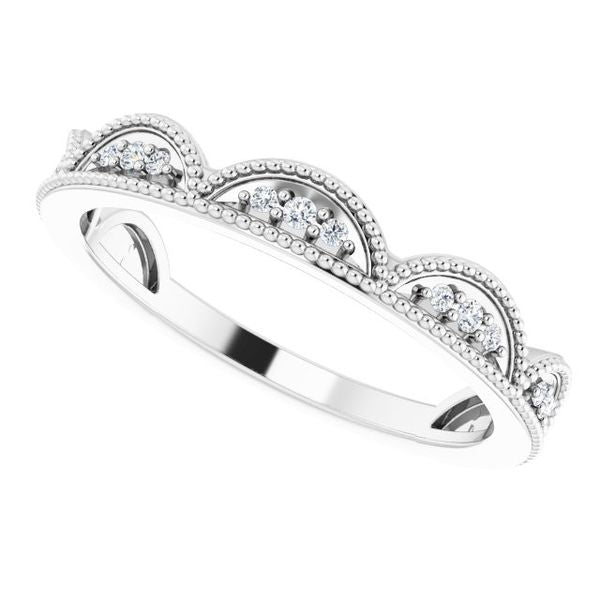Accented Stackable Crown Ring - Image 5
