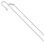 Leslie's 14K White Gold Adjustable 1.2mm D/C Wheat Chain - Image 2