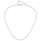 Leslie's 14K White Gold Adjustable 1.2mm D/C Wheat Chain - Image 4