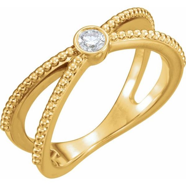 Bezel-Set Beaded Ring