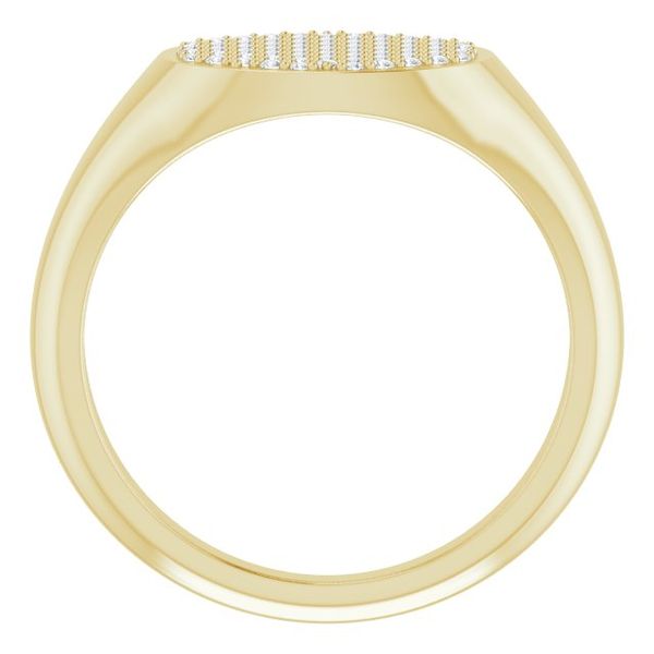 Pave'-Style Cluster Signet Ring - Image 2