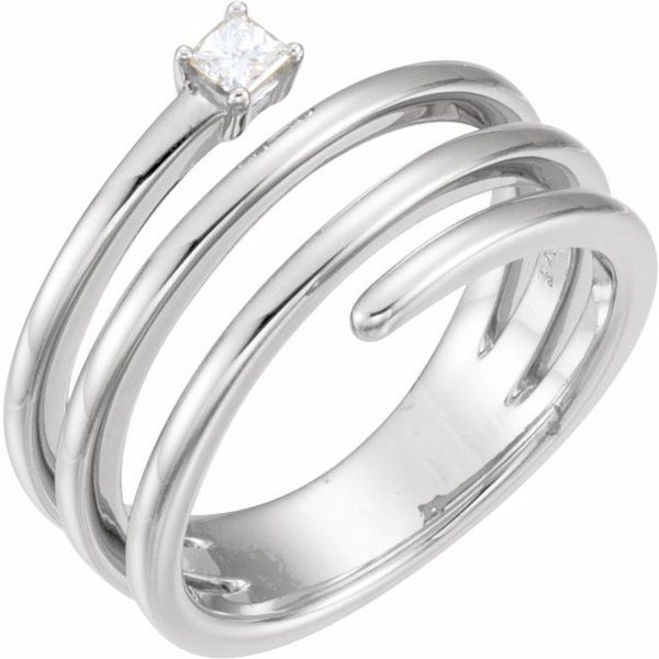 Accented Spiral Ring