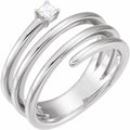Accented Spiral Ring