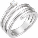 Accented Spiral Ring
